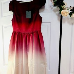 KoanDaily Burgundy ombre midi dress